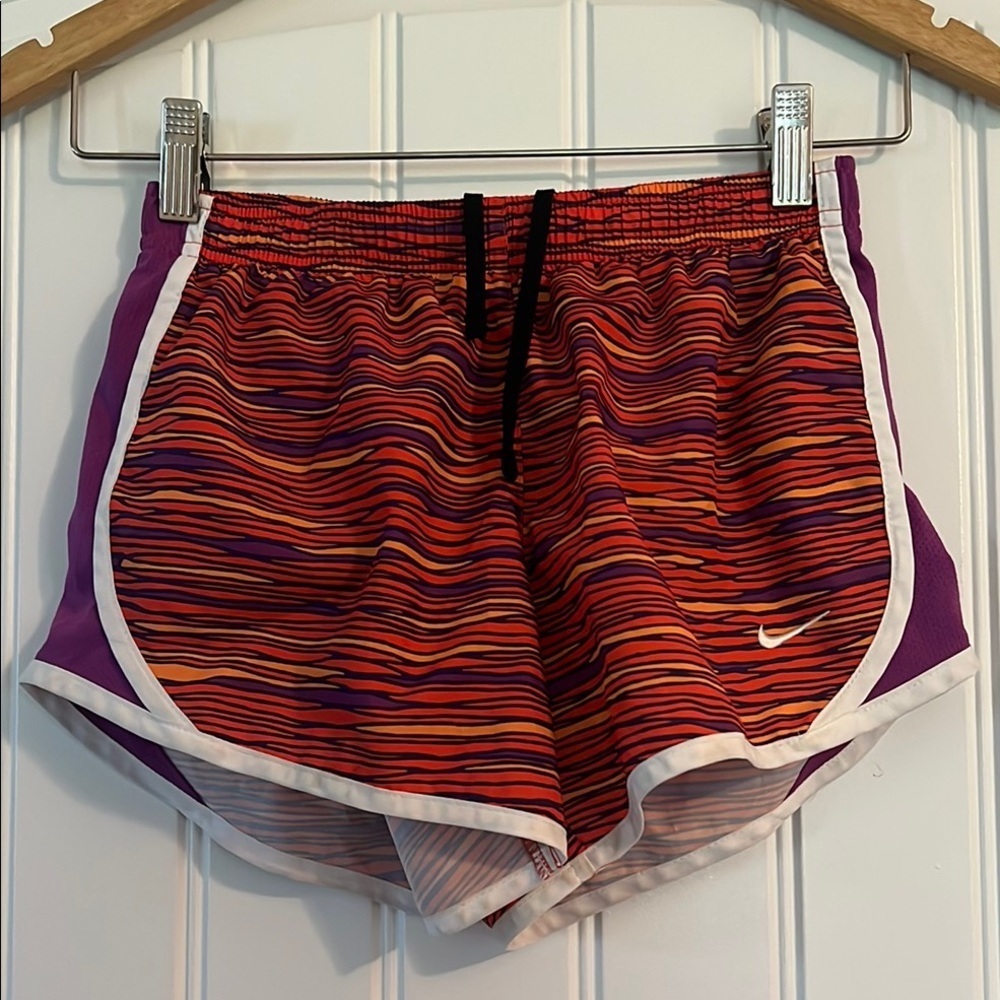 Nike Orange and Purple Athletic Shorts Dri-FIT Technology